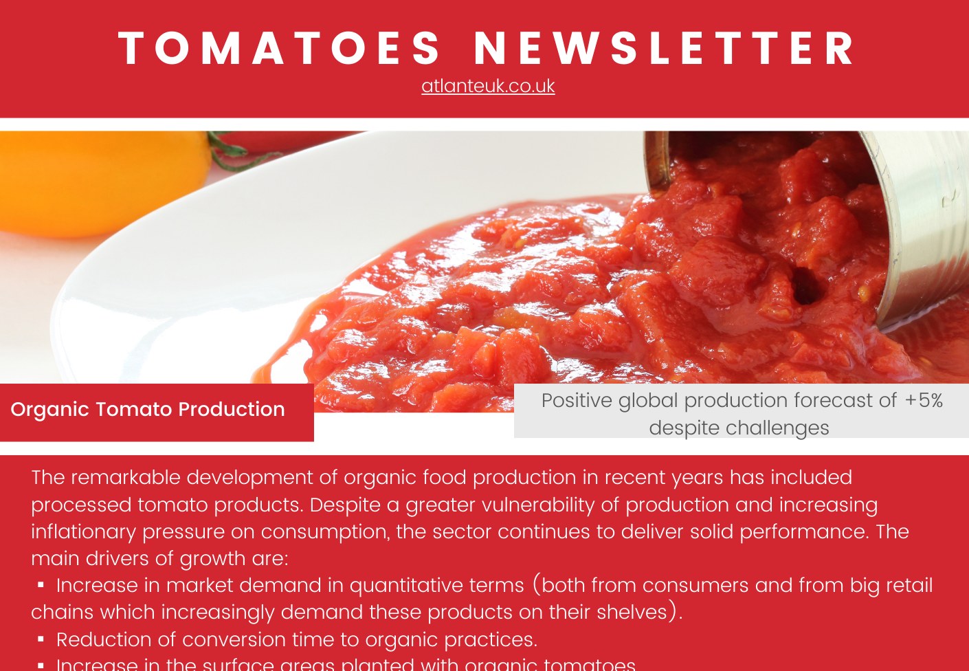 Tomatoes newsletter on tomato harvest